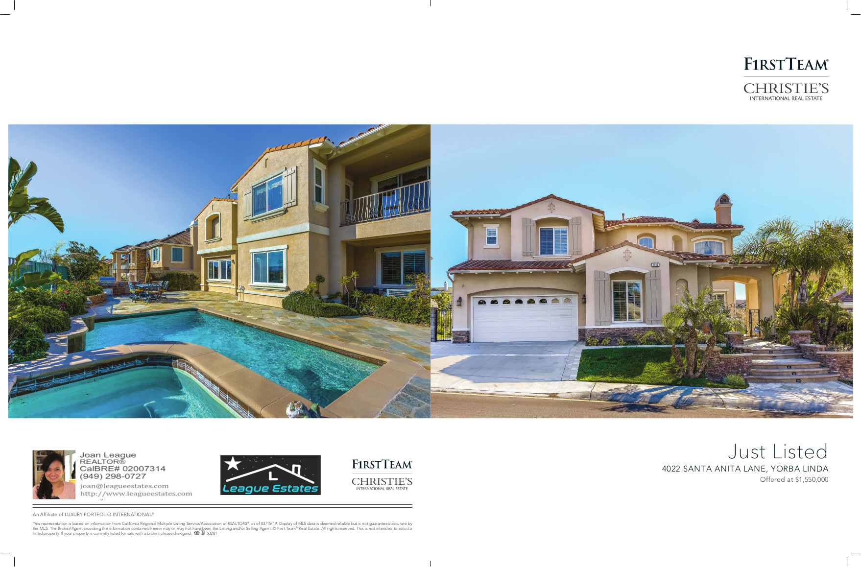 50201 0100 Joanne League Property Brochure 4022 Santa Anita LnYorba Linda CA 92886 PRINT1LEAGUE