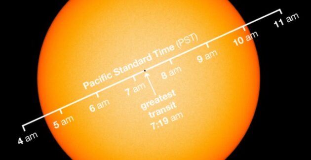 You are invited to join us on Monday, November 11, 2019 from 8AM until 10AM to watch the Transit of Mercury. 2 191109 transit map