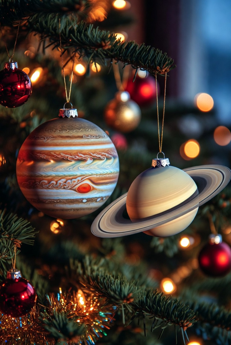 Saturn and Jupiter are back! Multiple star parties this week! Solar and night. 8 saturn and jupiter ornaments